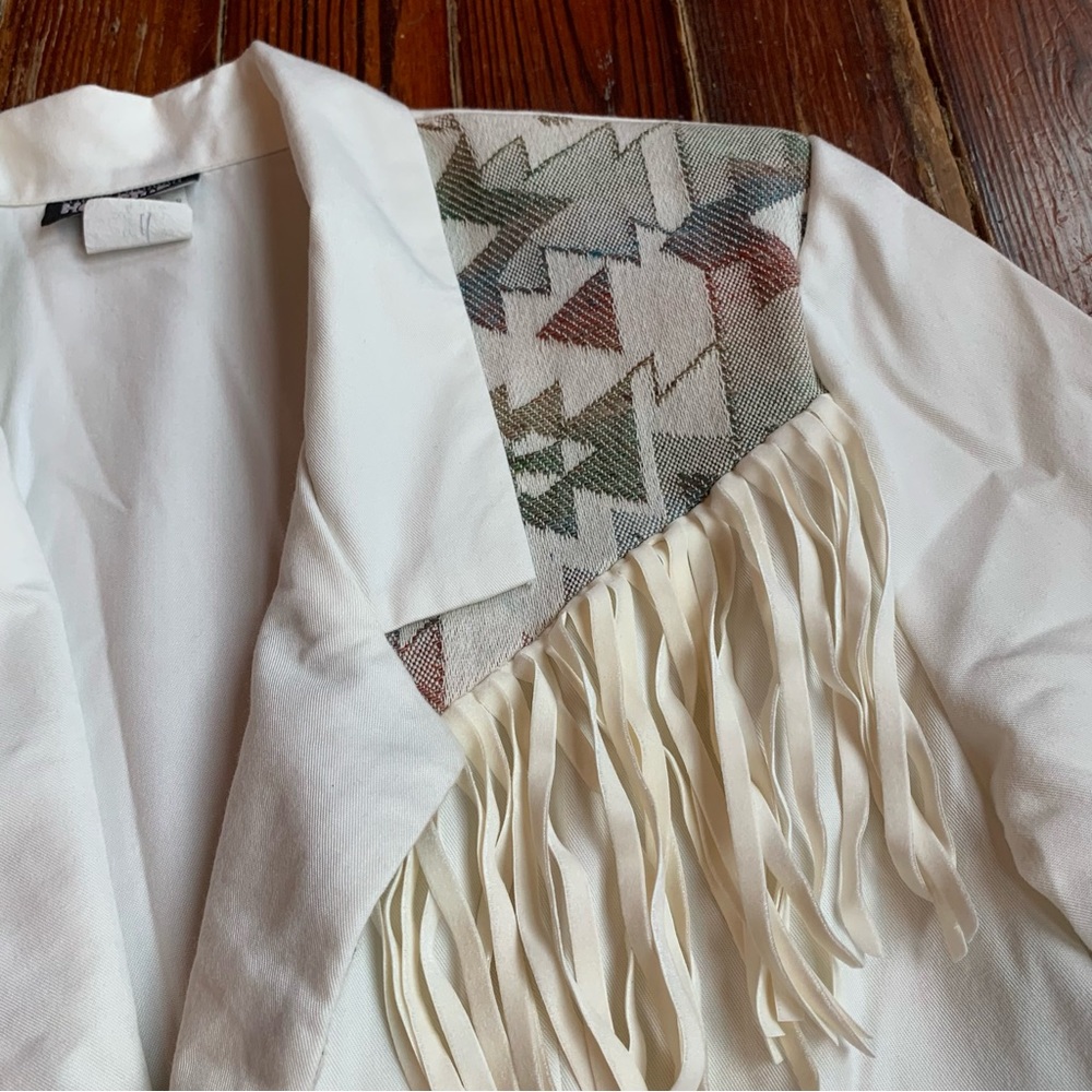 Hot Stuff Western Southwest Print Fringe Blazer - Picture 4 of 15